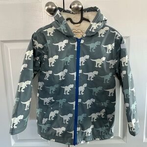 Hatley Dinosaur Print Raincoat - Blue and White